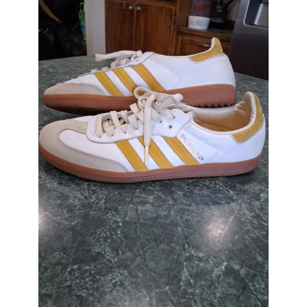 Adidas Originals Sporty & Rich Samba OG White Cream Bold Gold Mens 10 IF5661